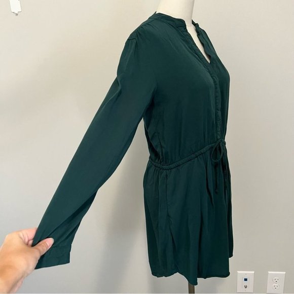 Gap Half Button Shirt Dress Green - Picture 6 of 13
